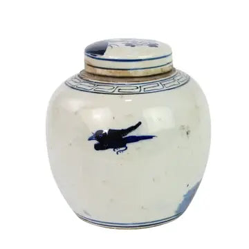 Blue and White Flower Blossom Mini Keepsake Urn