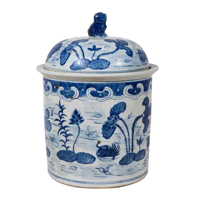 Rustic Lotus Mandarin Duck Keepsake Urn