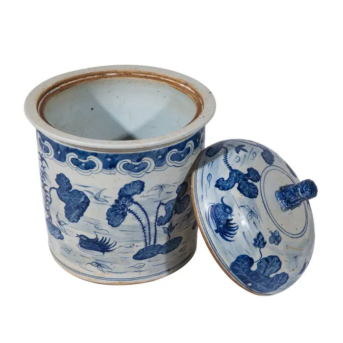 Rustic Lotus Mandarin Duck Keepsake Urn