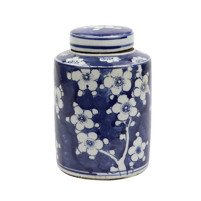Blue and White Mini Blue Plum Keepsake Urn