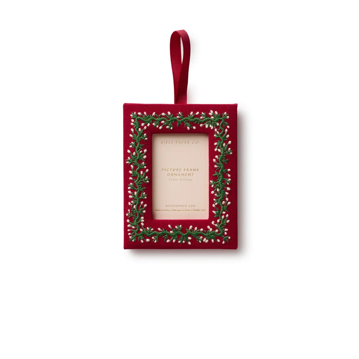 Garland Embroidered Frame Memorial Ornament
